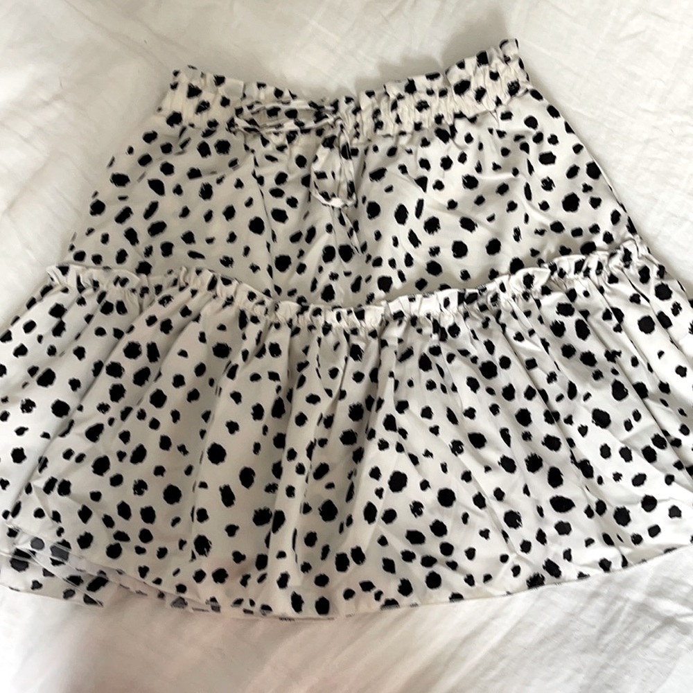Black and White Polka Dot Skirt Size Small